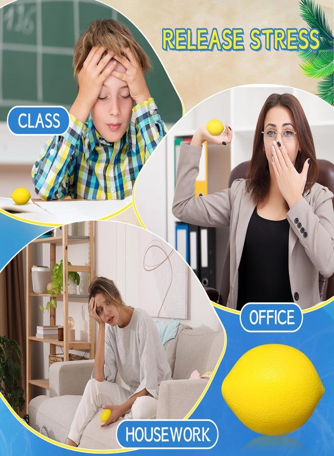 جيريفي مجموعة جيريفي من 100 كرة تخفيف التوتر بنكهة الليمون، هدايا حفلات الليمون، كرات صغيرة من إسفنج البولي يوريثان، ألعاب مثالية لحفلات المدارس والكرنفالات، حشوات لأكياس الجوائز - Image 5